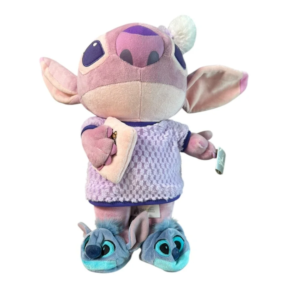 Disney Hong Kong ANGEL Plush Doll with‎ Pajamas Stitch & Duffy Pillow 16